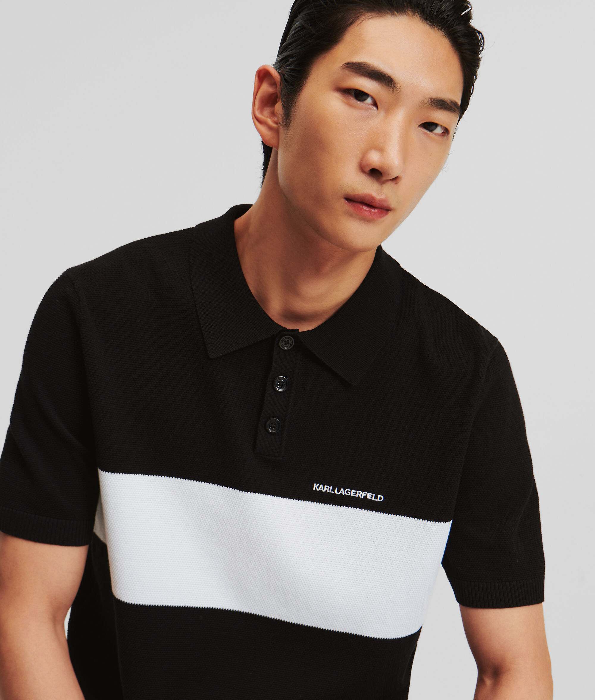 (image for) Dynamic Colour Block Short-Sleeved Polo Shirt